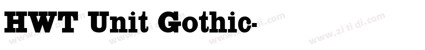 HWT Unit Gothic字体转换